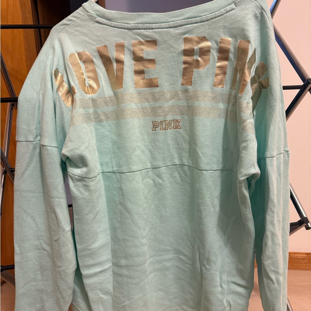 VSPINK mint green sweatshirt